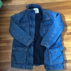 Pull&Bear Blue Denim Field Jacket